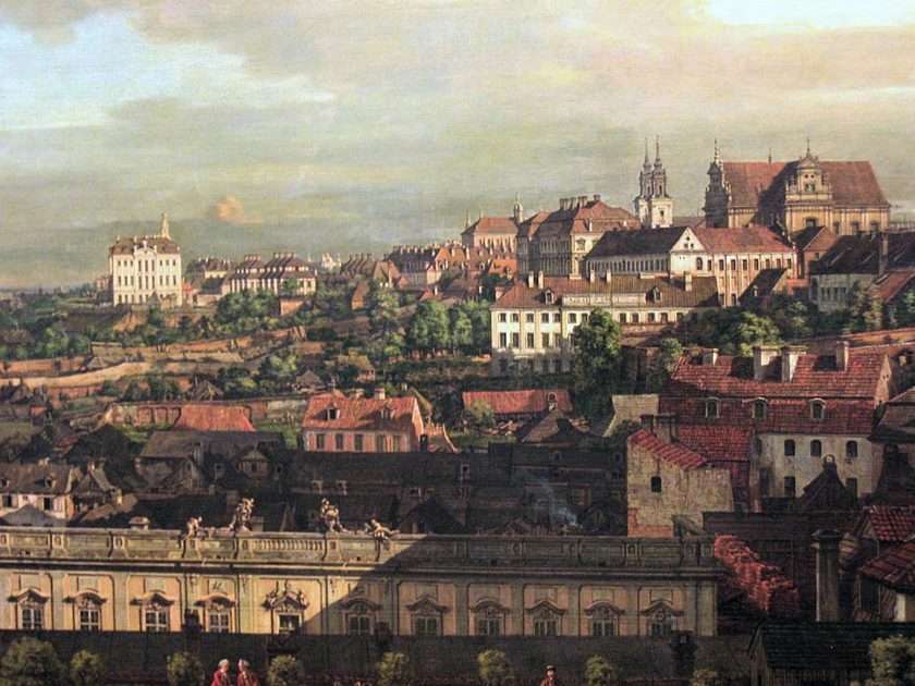 Canaletto "Varšava z královského hradu" online puzzle