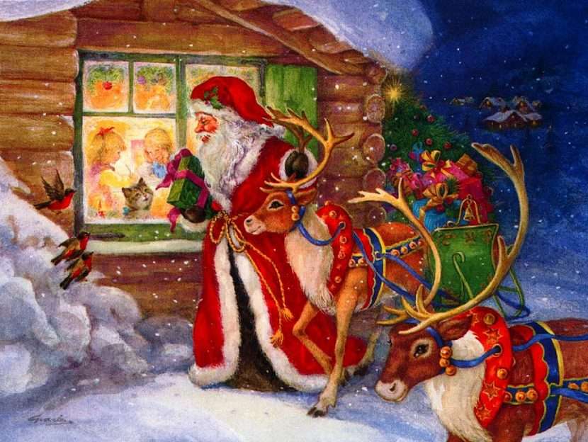 Kerstmis staat voor de deur puzzel online van foto