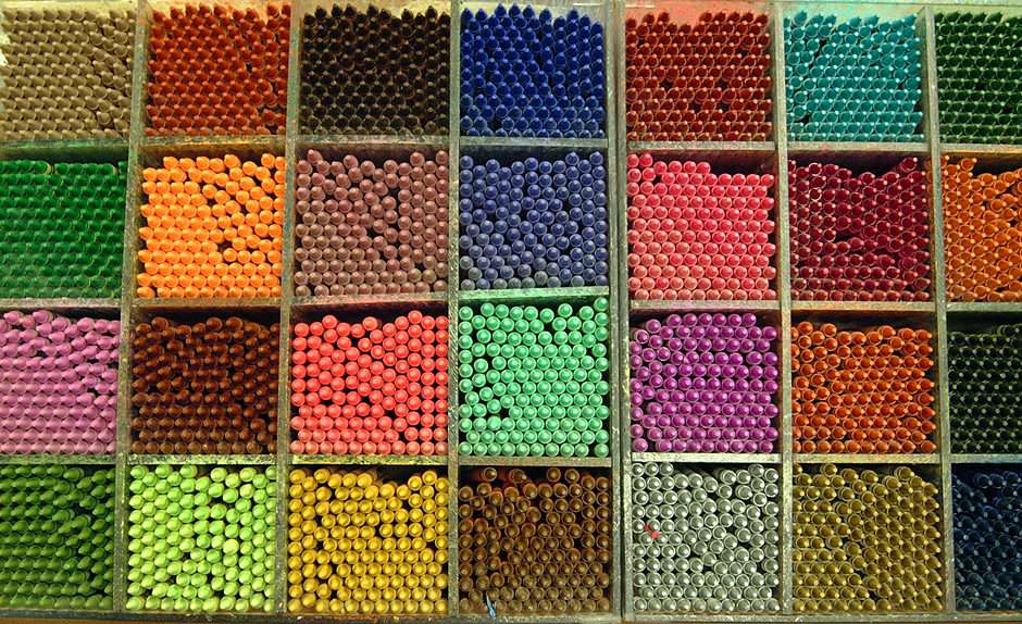 crayons puzzle online from photo