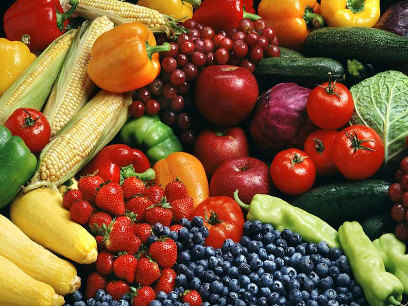 vegetables and fruits puzzle online from photo