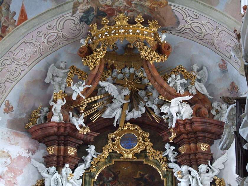 Mosteiro em Krzeszów puzzle online a partir de fotografia