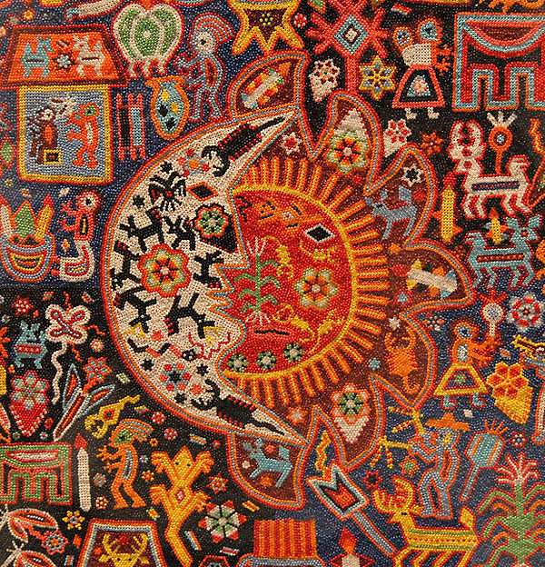 Huichol Sun and Moon puzzle online from photo