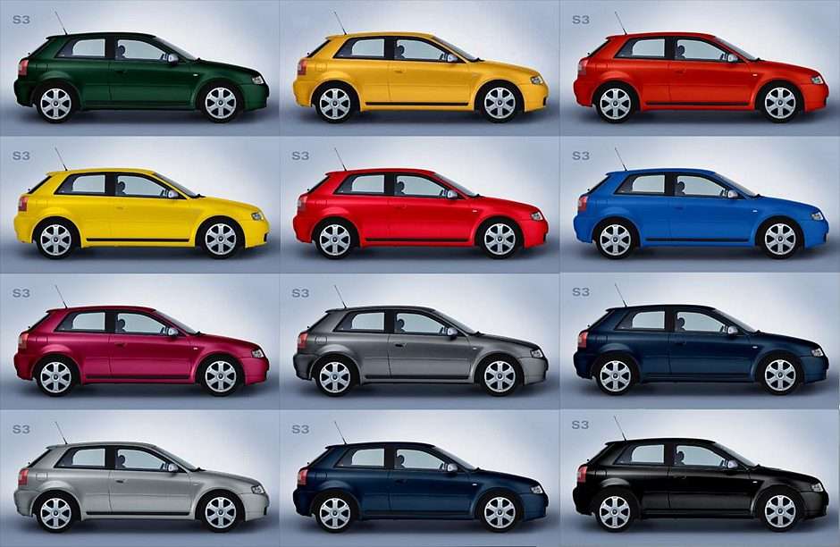 colores de coches オンラインパズル