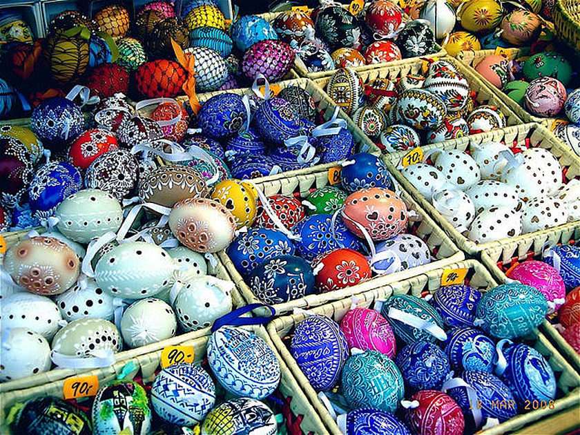 Το χρώμα των αυγών του Πάσχα παζλ online από φωτογραφία