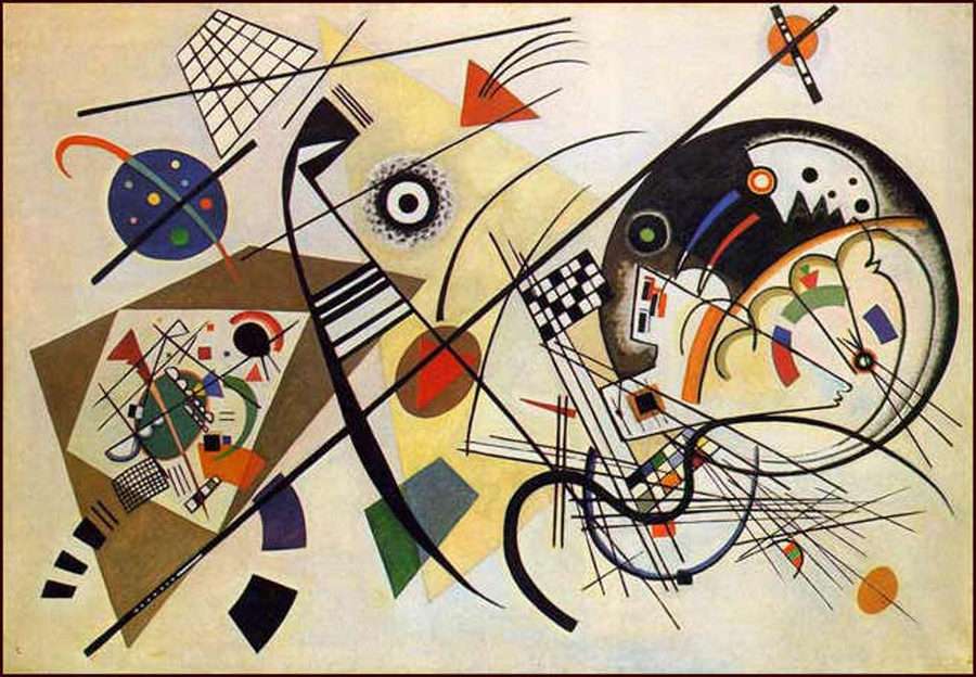 Kandinsky este pionierul artei abstracte și aestul eminent puzzle online din fotografie