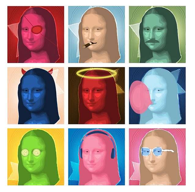 La Gioconda o Mona Lisa en versión de The Rots онлайн пъзел