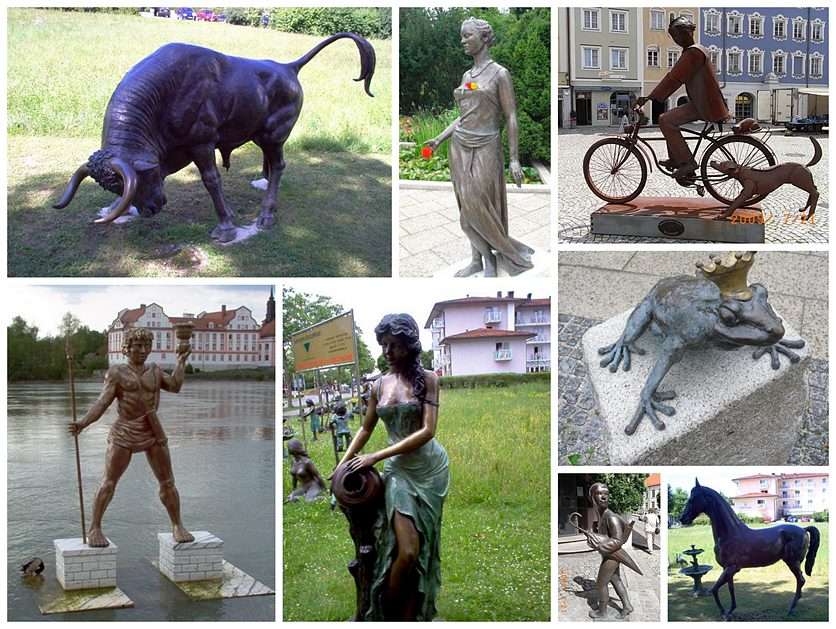 Bronz szobrok és még sok más ... online puzzle