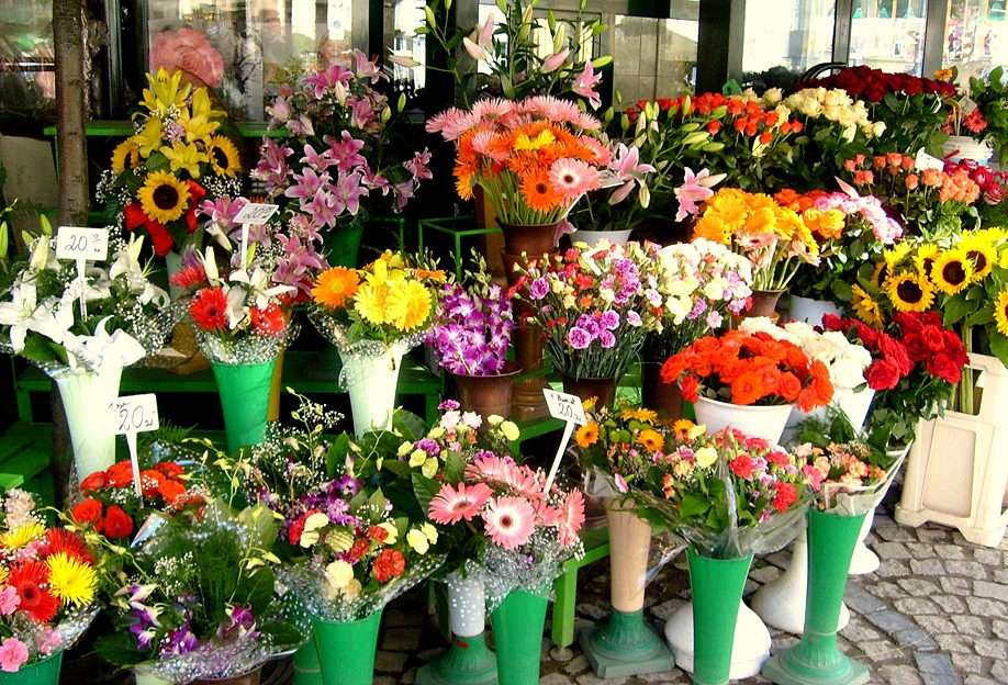 Köp blommor! Pussel online
