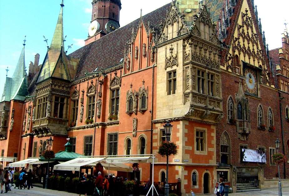 Wrocław - stadshus pussel online från foto