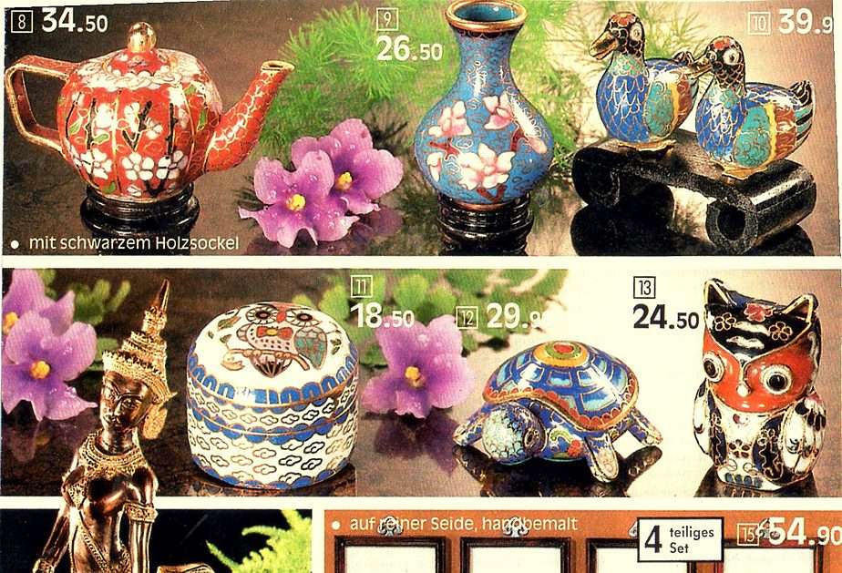 Oriental porcelain puzzle online from photo