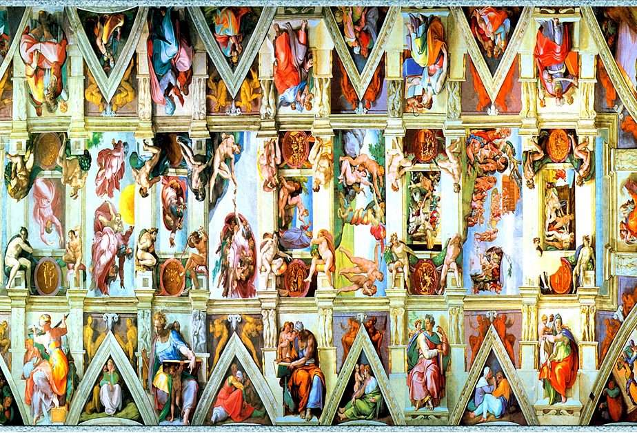 Fresker i det sixtinska kapellet Pussel online