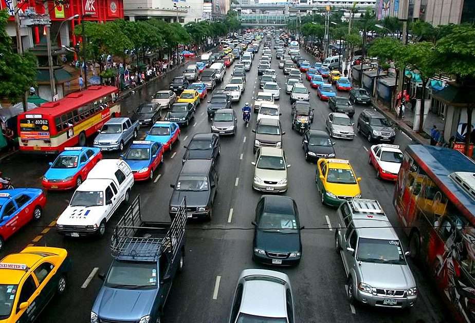 Traffic puzzle online from photo