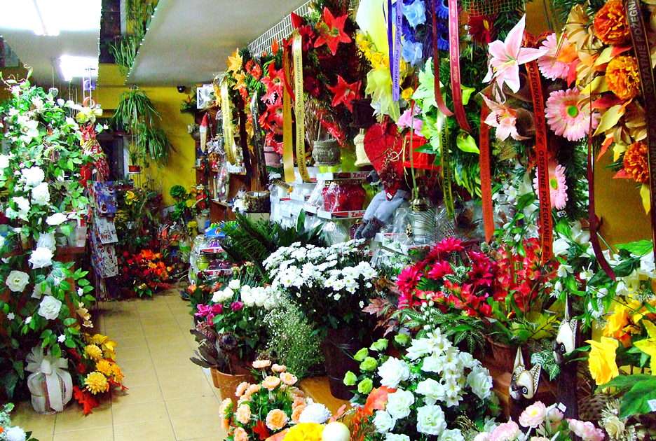 В магазина за цветя онлайн пъзел от снимка