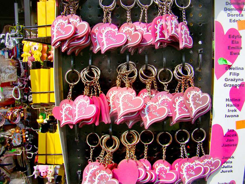 Valentin-kulcsláncok puzzle online fotóról