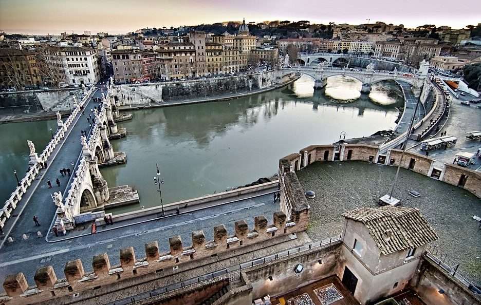 Tiber from Castel Sant Angelo-Rome puzzle online from photo