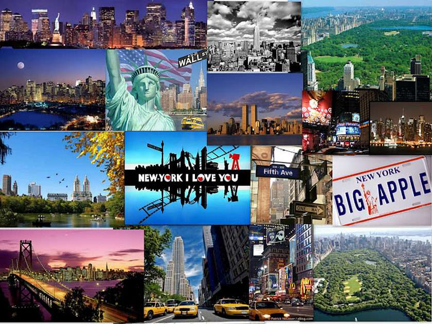New York - collage Pussel online