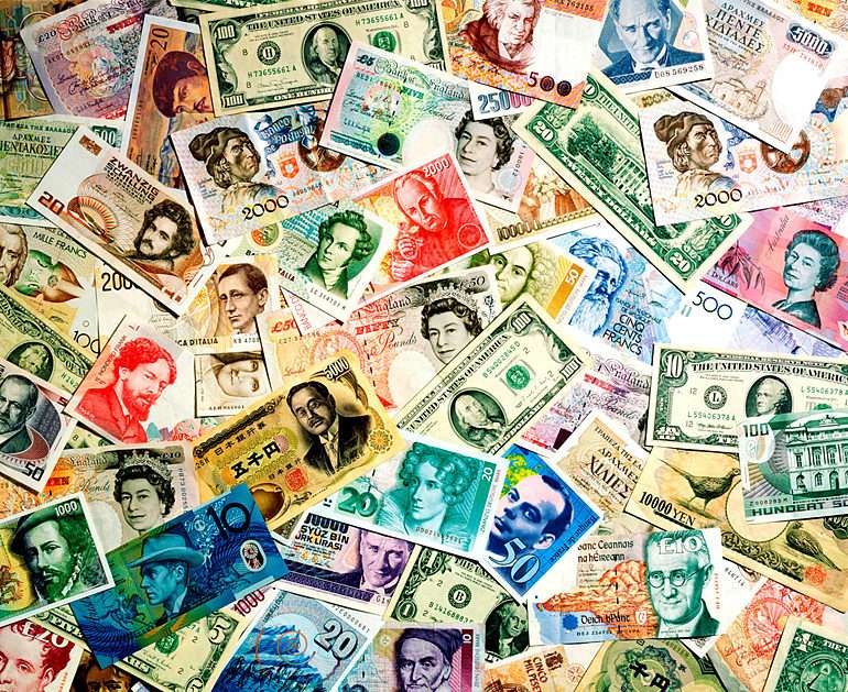 Мировые валюты онлайн-пазл