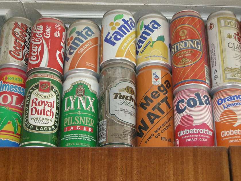 Aged collection .... of cans. online puzzle