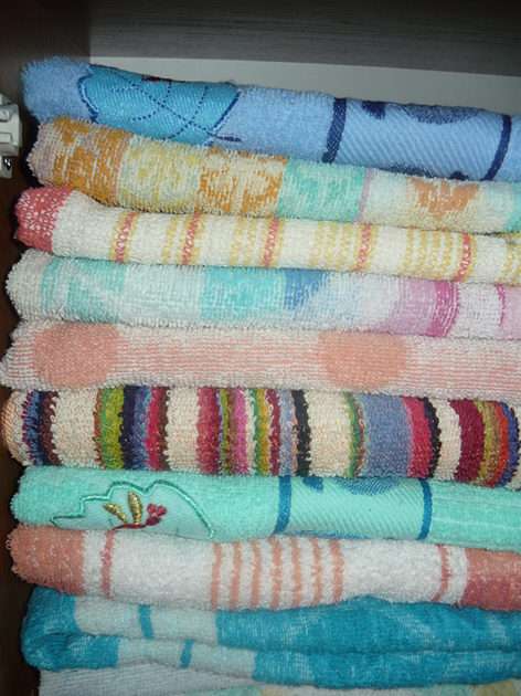 barevné ručníky online puzzle
