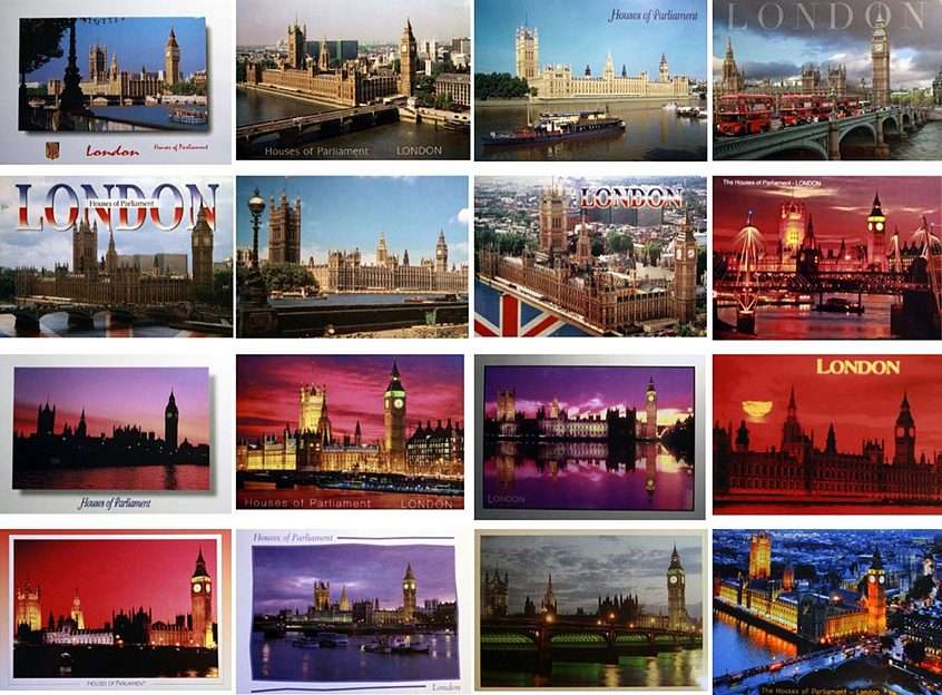 Cartoline da Londra puzzle online da foto