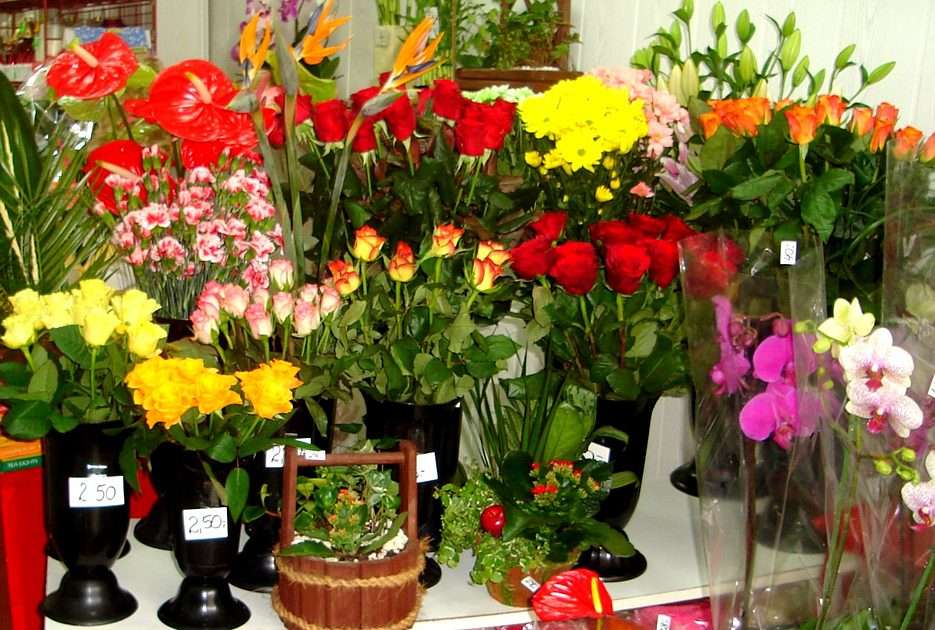 I blomsterbutiken Pussel online