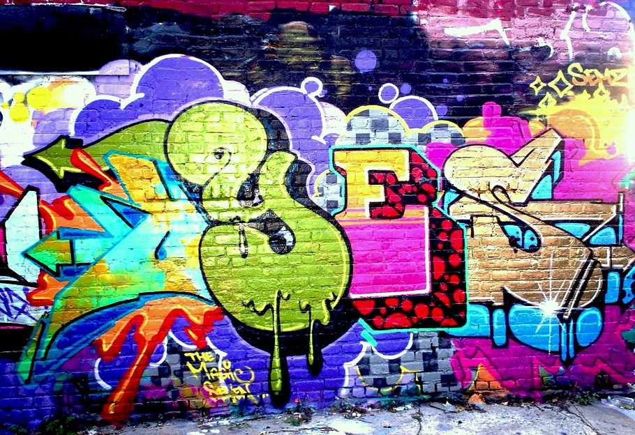 graffiti puzzel online van foto