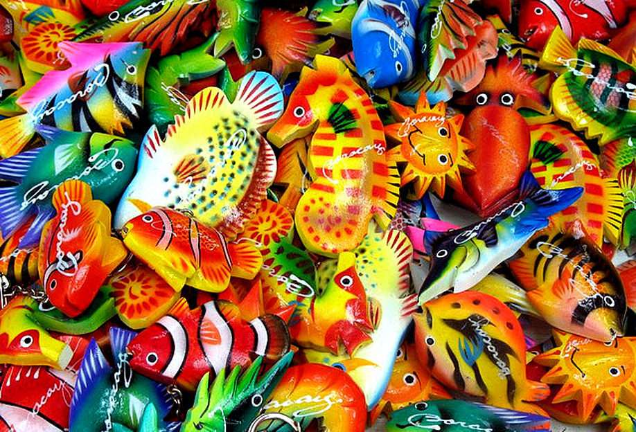 Різнокольорові риби... скласти пазл онлайн з фото