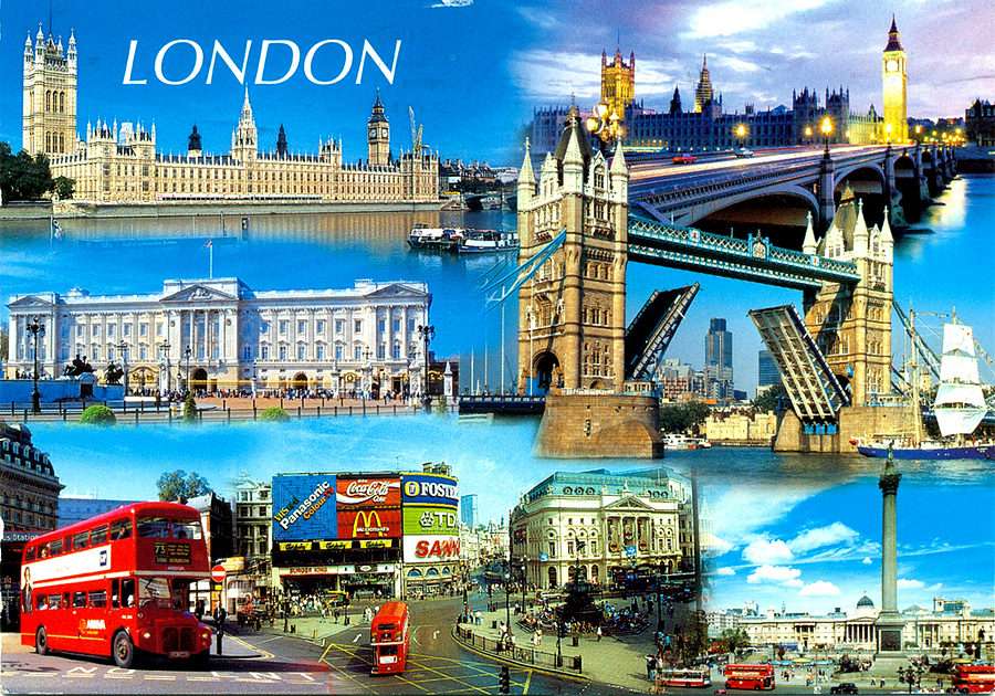 Um postal de Londres puzzle online