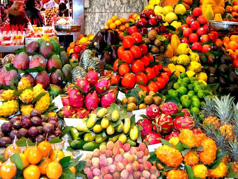Exotiska frukter pussel online från foto