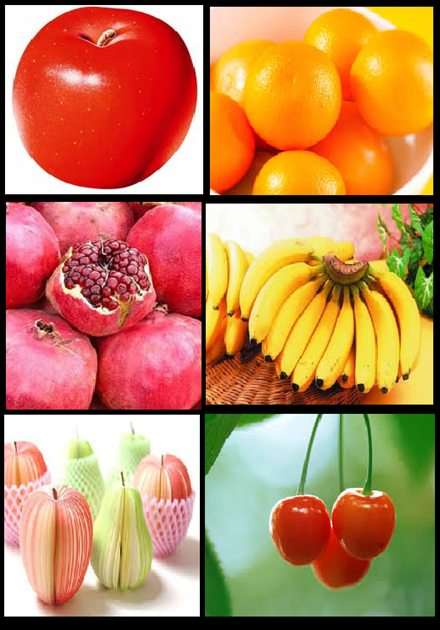 frukt collage pussel online från foto
