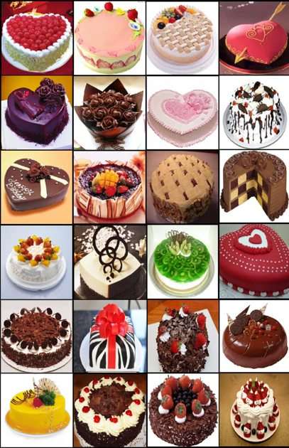 sütemények puzzle online fotóról