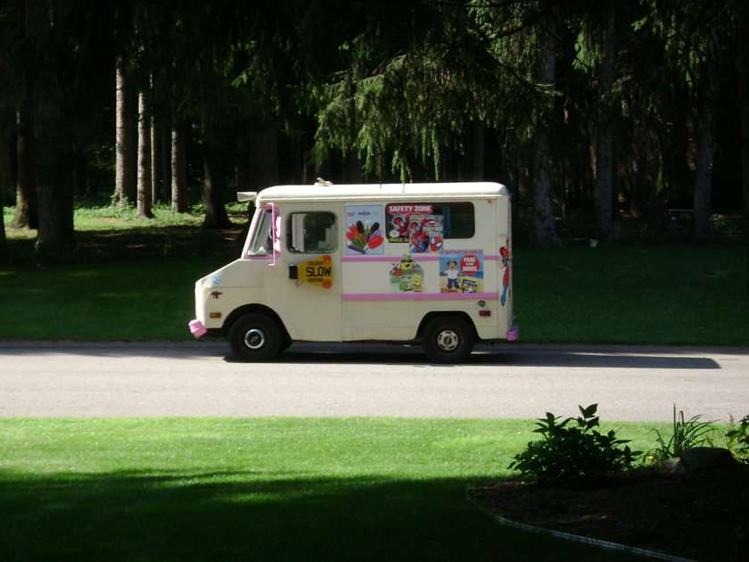 мороженое старых дней грузовик онлайн-пазл