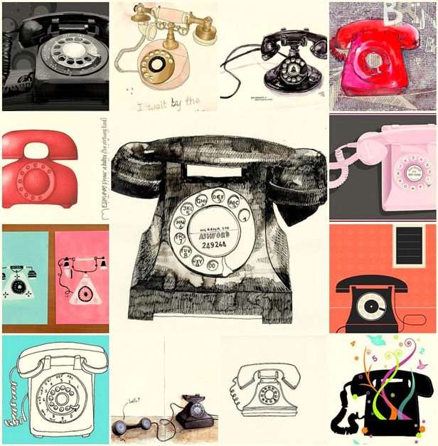 Collage-phones online puzzle