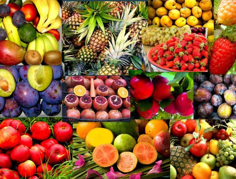 Frukt collage Pussel online