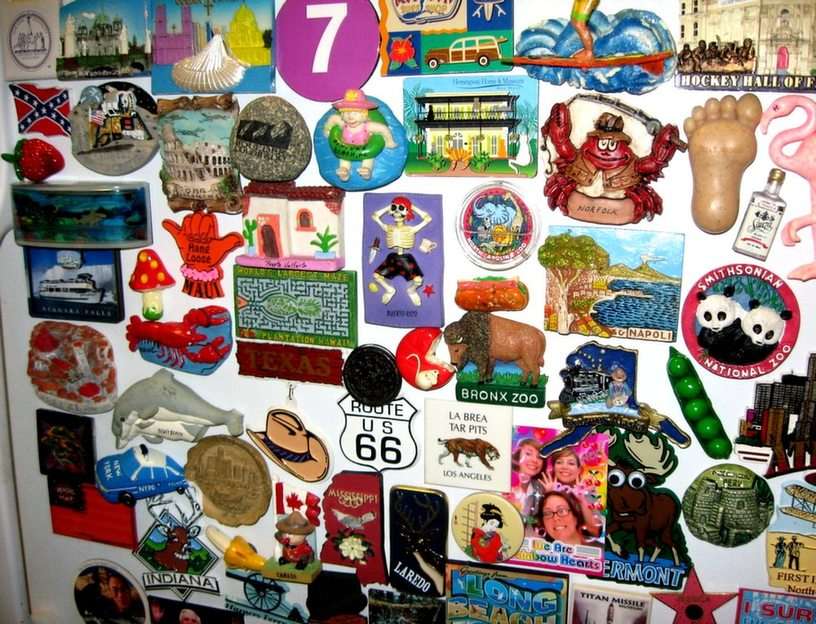 Magnety na lednici puzzle online z fotografie
