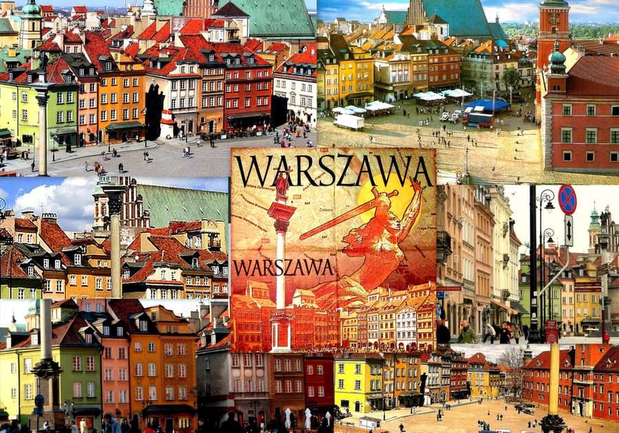 Collage- Warsaw online puzzle