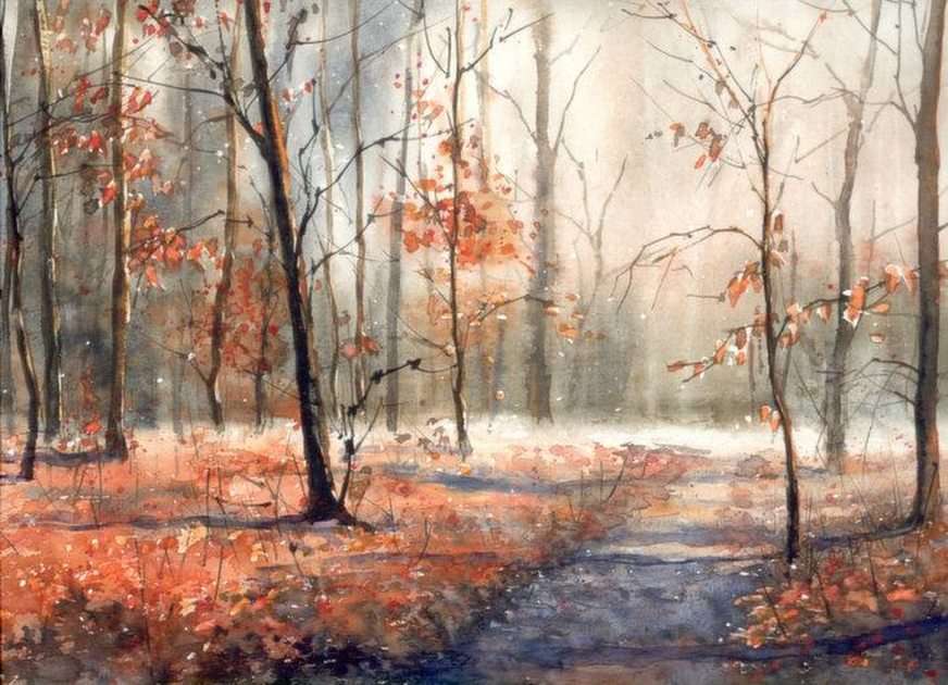 Autumn forest - Małgorzata Szczecińska online puzzle