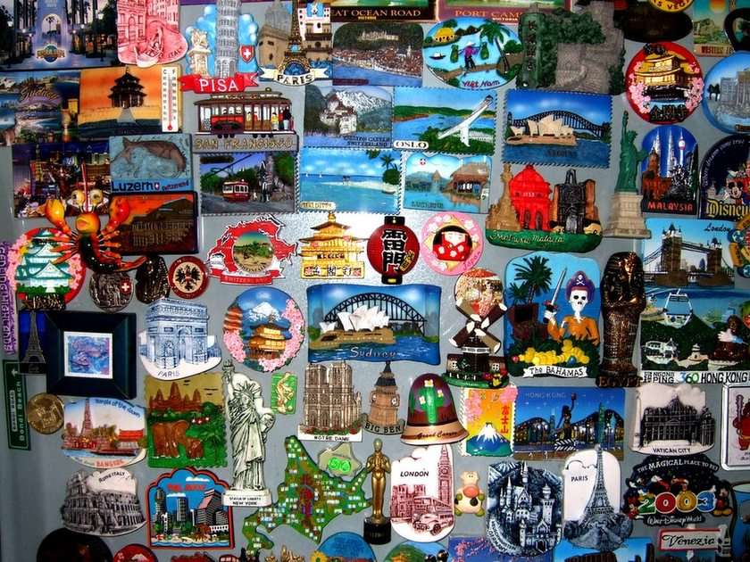 Fridge magnets puzzle online from photo