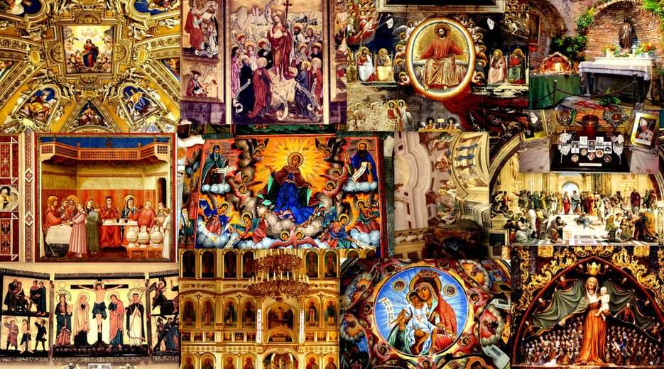 Vallási festmények puzzle online fotóról