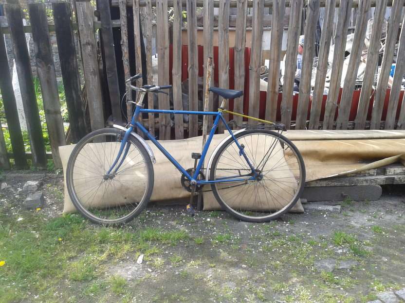 gammal cykel pussel online från foto