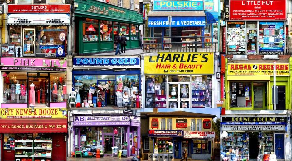 London-butiker pussel online från foto