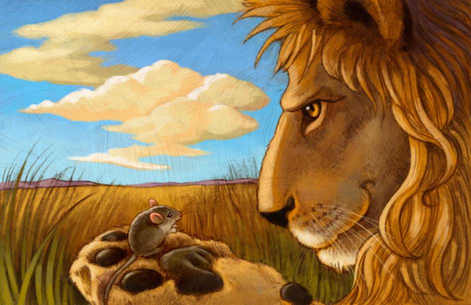 Le lion et la souris puzzle en ligne