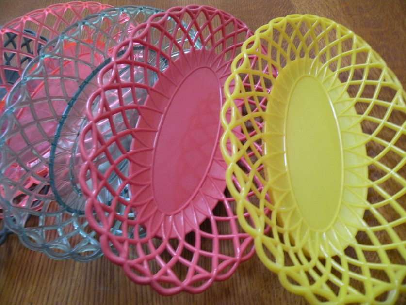 plastic baskets puzzle online from photo