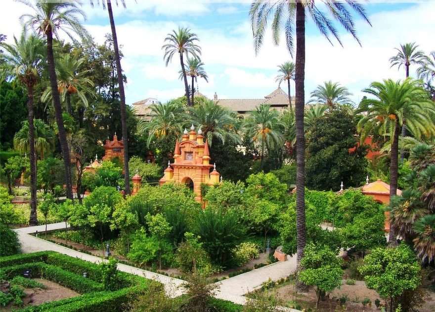 Jardines del Alcazar - Sevilla (Spanyolország) online puzzle