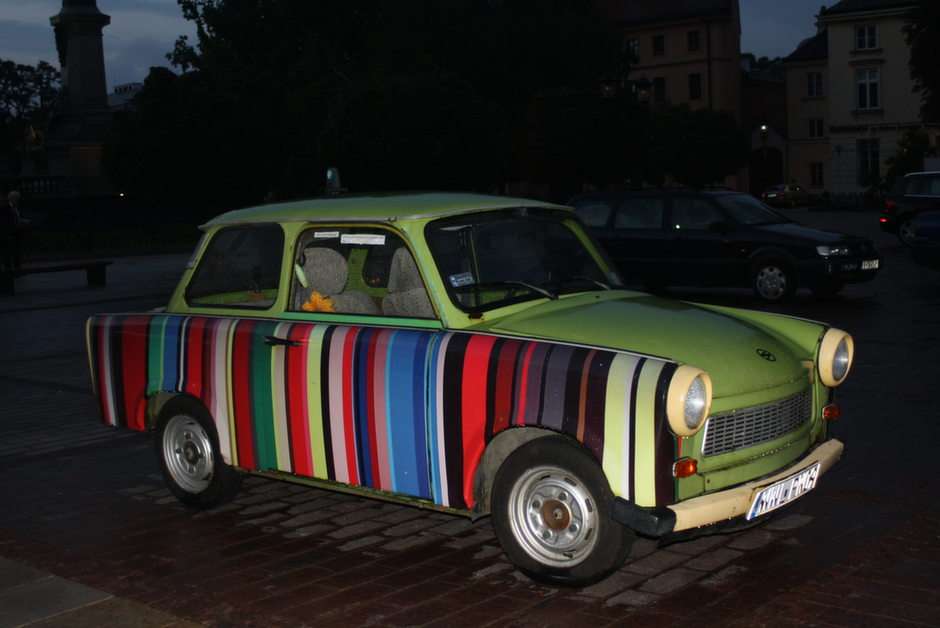 a colorful trabant puzzle online from photo