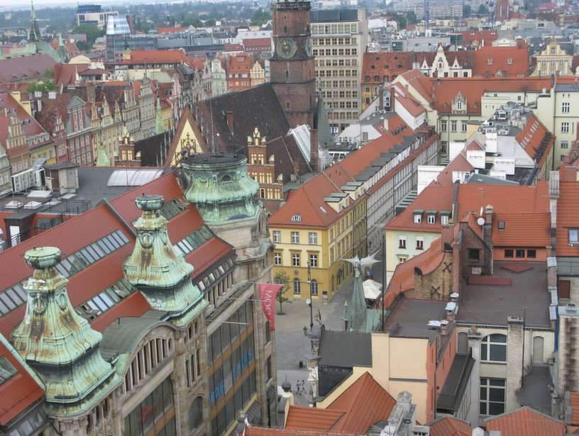 Panorama de Wrocław puzzle online a partir de fotografia