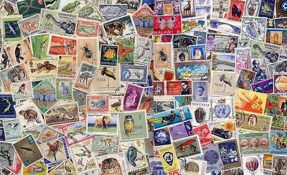 postage stamps 01 puzzle online from photo