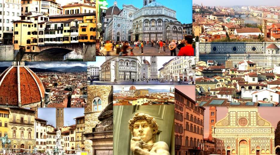 Florencie koláž puzzle online z fotografie