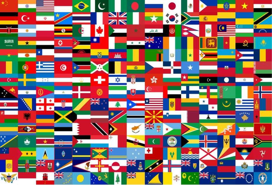 Flags puzzle online from photo