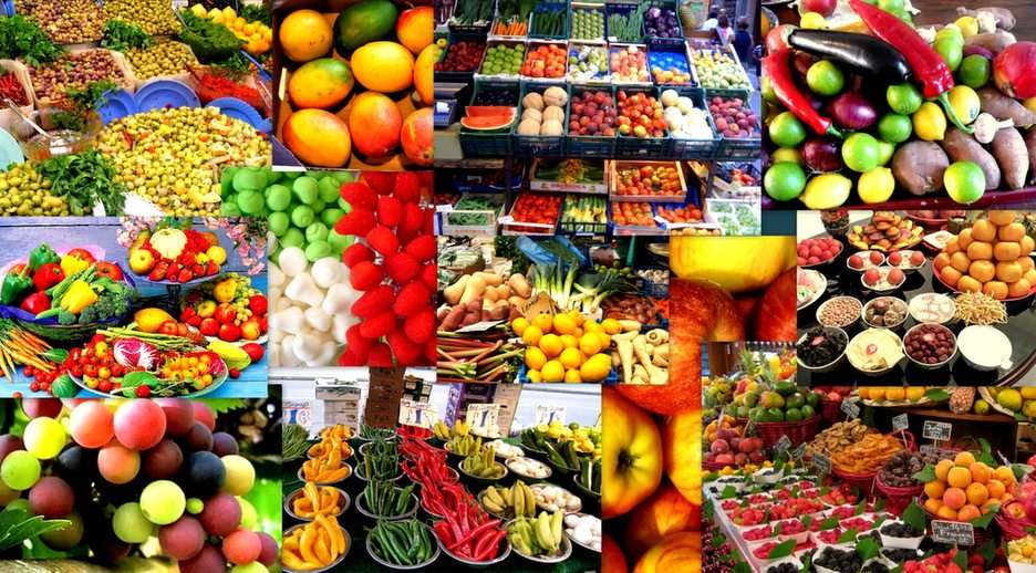 Fruits and vegetables puzzle online from photo